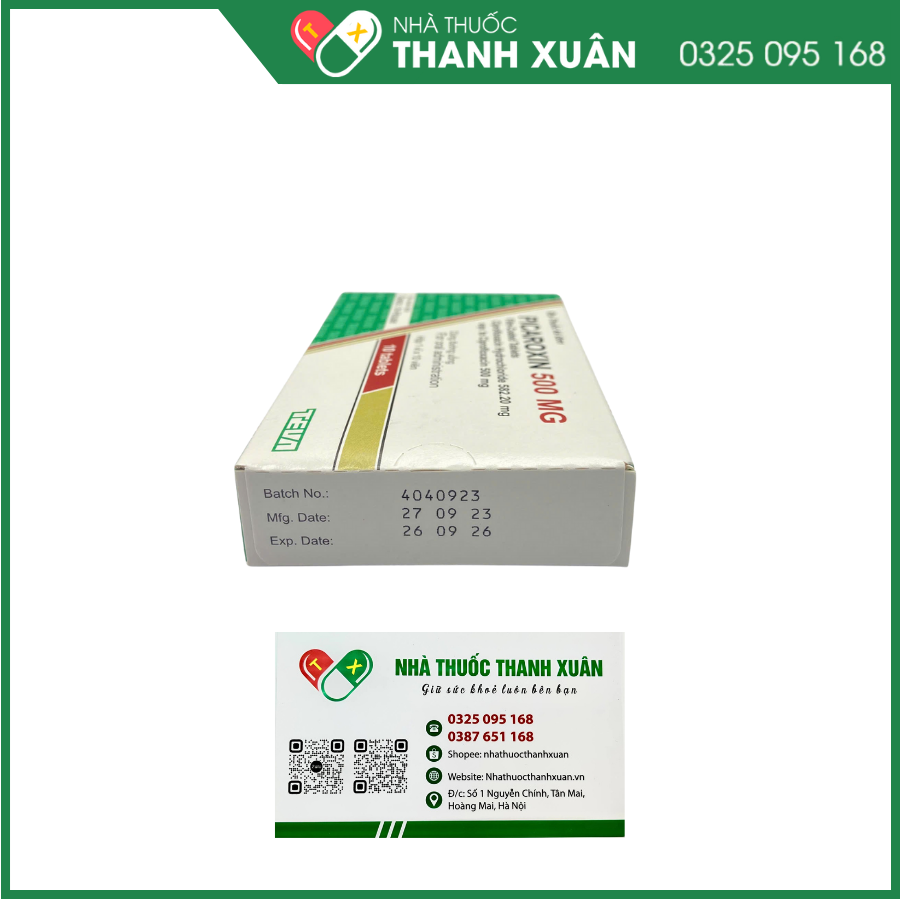 Picaroxin 500 mg thuốc chống nhiễm khuẩn nhạy cảm